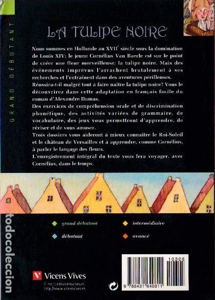 Libros de segunda mano: * FRANC&Eacute;S * La tulipe noire / Alexandre Dumas ( libro + CD) - Foto 2
