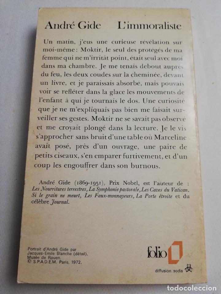 Libros de segunda mano: LIMMORALISTE (ANDR&Eacute; GIDE) - Foto 3