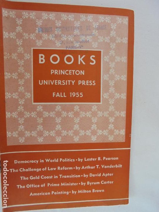Libros de segunda mano: BOOKS PRINCENTON UNIVERSITY PRESS FALL 1955. - Foto 1