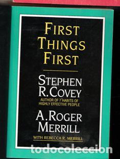 Libros de segunda mano: First Things First, Stephen R. Covey A. Roger Merrill - Foto 1