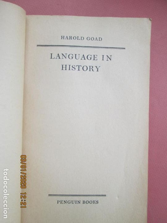 Libros de segunda mano: LANGUAGE IN HISTORY - HAROLD GOAD - PENGUIN BOOKS - 1958. - Foto 2