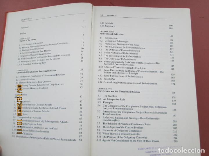 Libros de segunda mano: SEMANTIC INTERPRETATION IN GENERATIVE GRAMMAR - RAY S. JACKENDOFF - 1972. - Foto 2