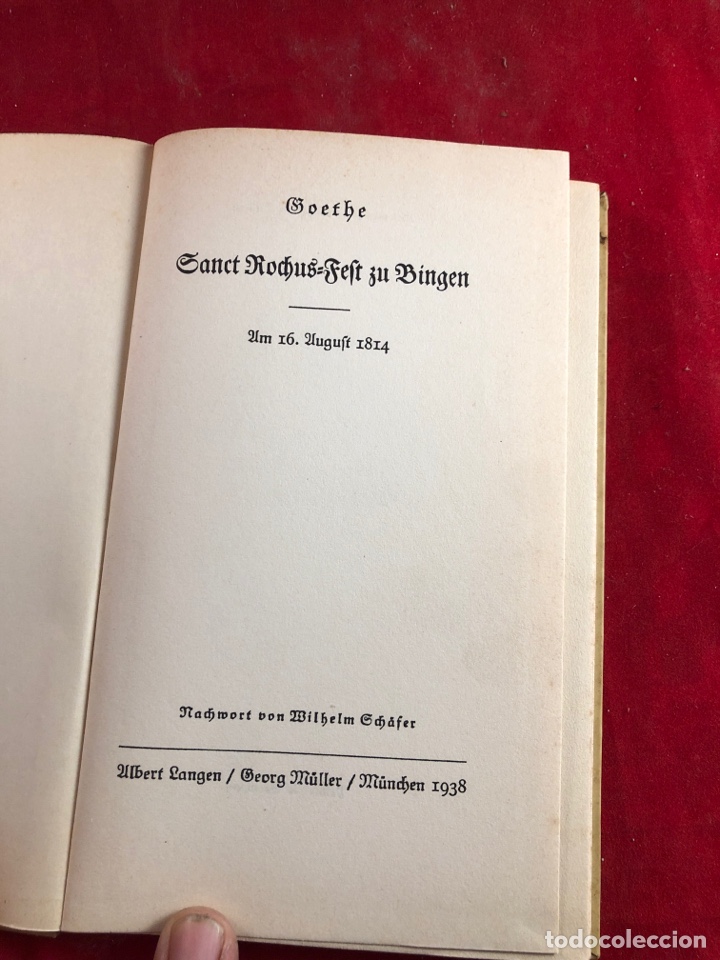 Libros de segunda mano: Goethe sanct rochus - Foto 2