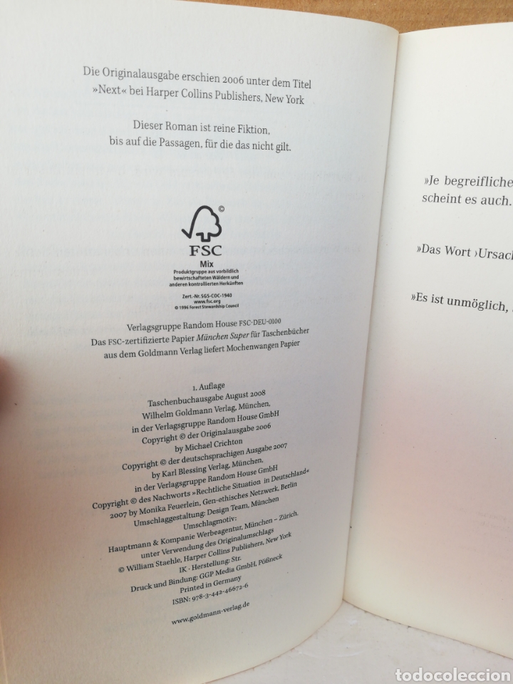 Libros de segunda mano: Next. Michael Crichton - Foto 3