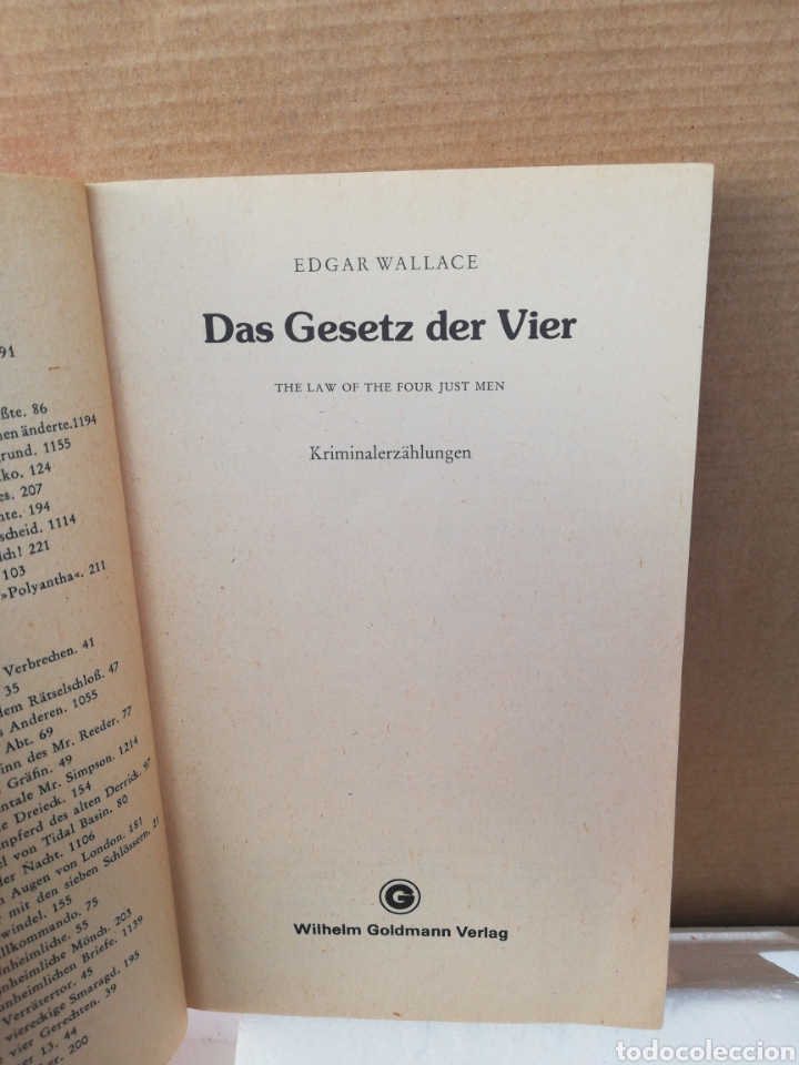 Libros de segunda mano: Das Gesetz der Vier. Edgar Wallace - Foto 3