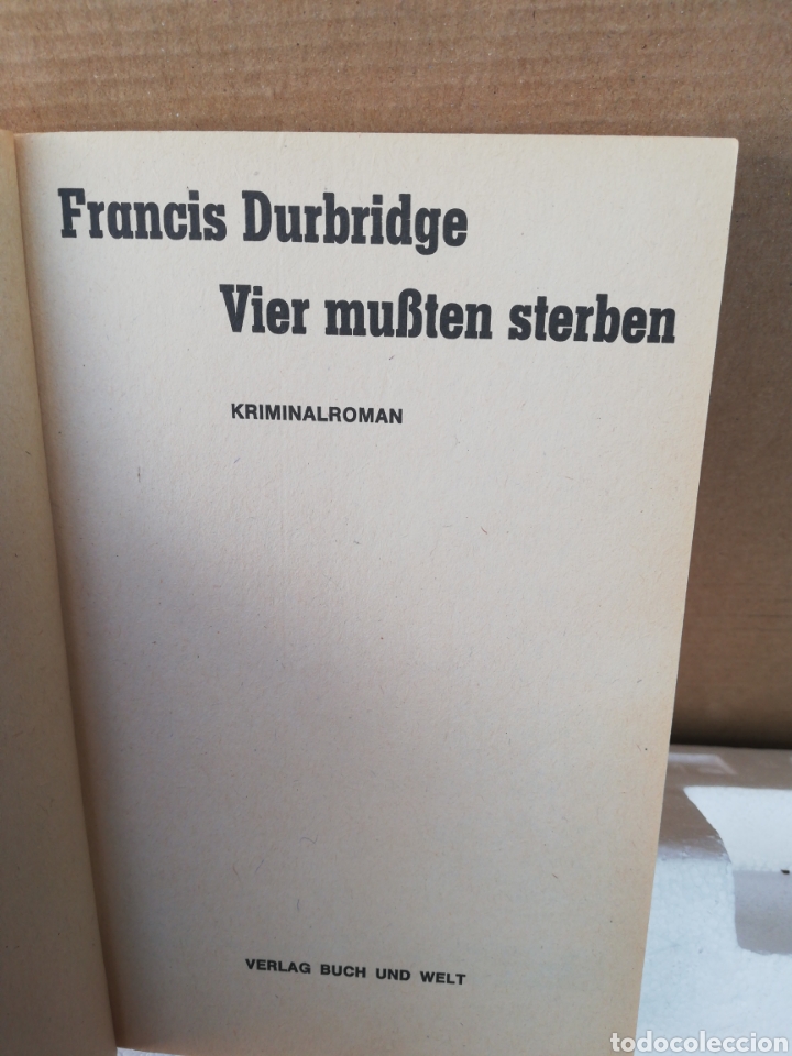 Libros de segunda mano: Vier mussten sterben. Francis Durbridge - Foto 3