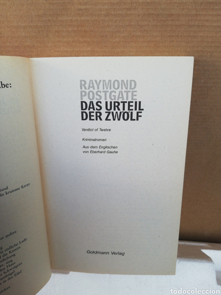 Libros de segunda mano: Das urteil der zw&ouml;lf. Raymond Postgate - Foto 3