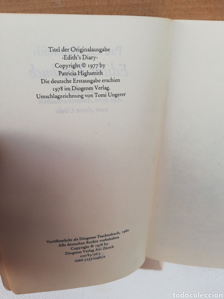 Libros de segunda mano: Ediths Tagebuch. Patricia Highsmith - Foto 3
