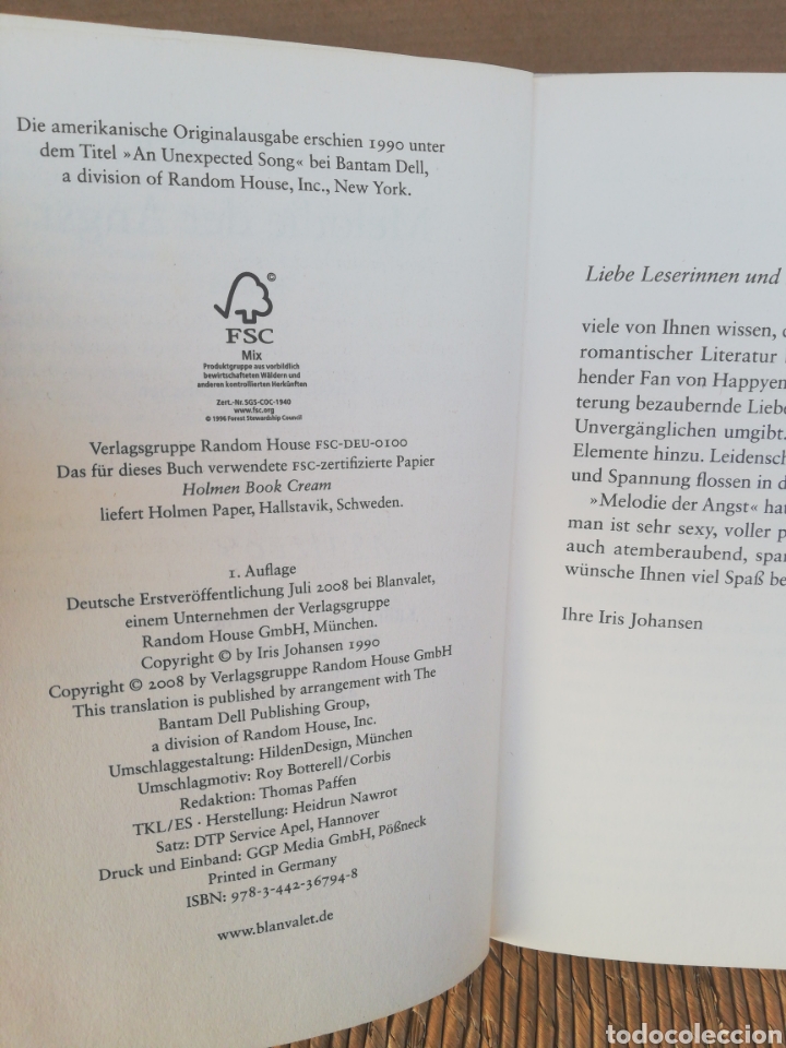 Libros de segunda mano: Melodie der Angst. Iris Johansen - Foto 3