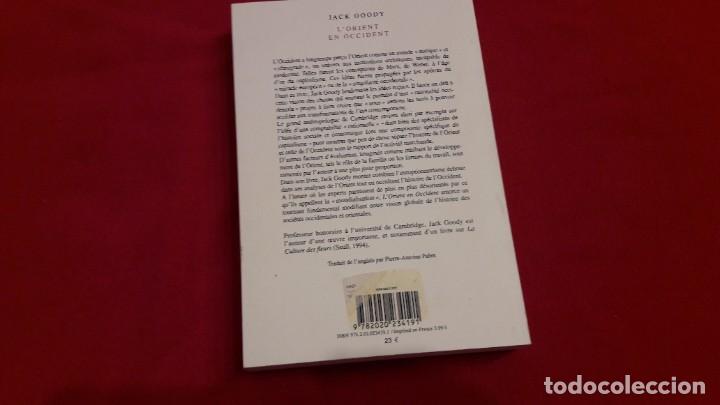 Libros de segunda mano: LORIENT EN OCCIDENT. JACK GOODY. LIBRO EN FRANC&Eacute;S. - Foto 3