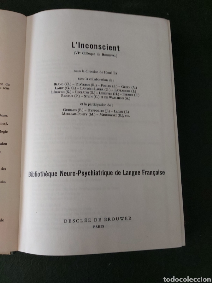 Libros de segunda mano: LINCONSCIENT. EN FRANC&Eacute;S - Foto 2