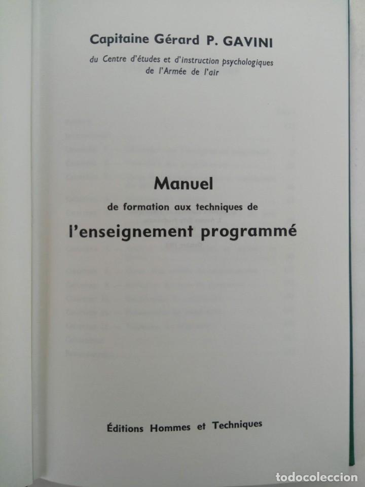 Libros de segunda mano: MANUEL DE FORMATION AUX TECHNIQUES DE LENSEIGNEMENT PROGRAMM&Eacute; (FRANC&Eacute;S) - Foto 2