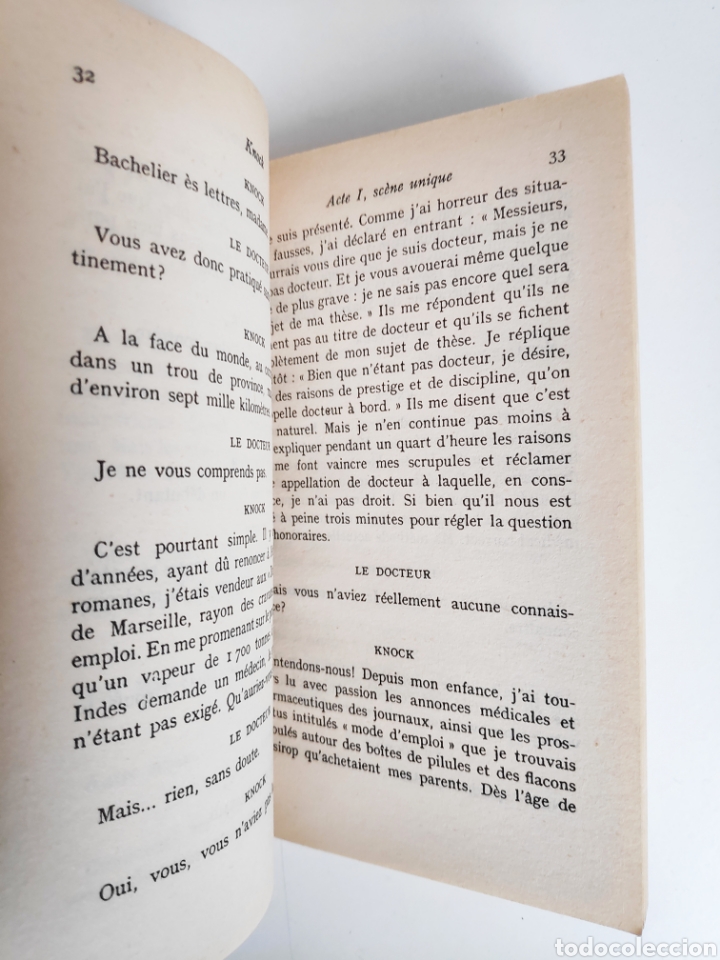 Libros de segunda mano: Libro. Knock, Jules Romains. Franc&eacute;s - Foto 5