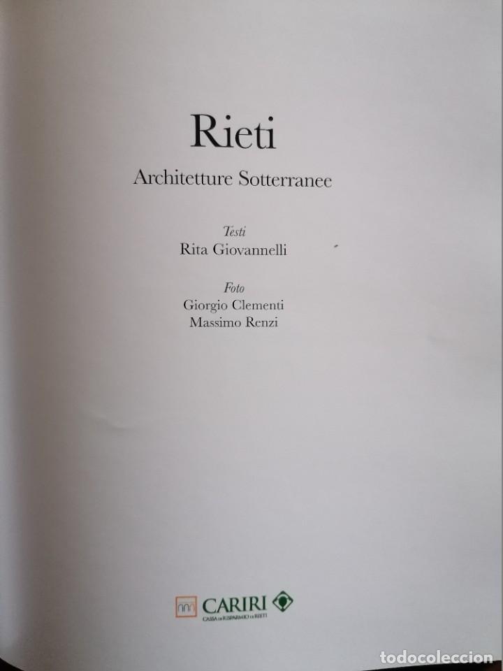 Libros de segunda mano: RIETI. ARCHITETTURE SOTTERRANEE - Foto 3