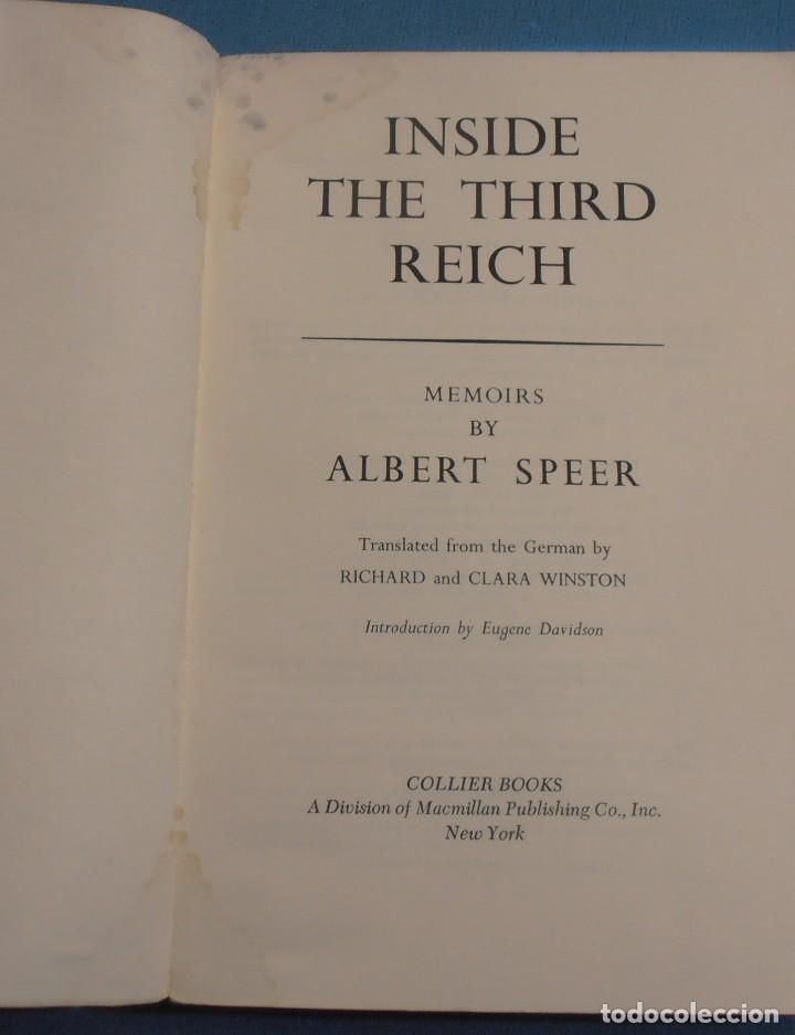 Libros de segunda mano: INSIDE THE THIRD REICH, MEMOIRS, BY ALBERT SPEER - Foto 2