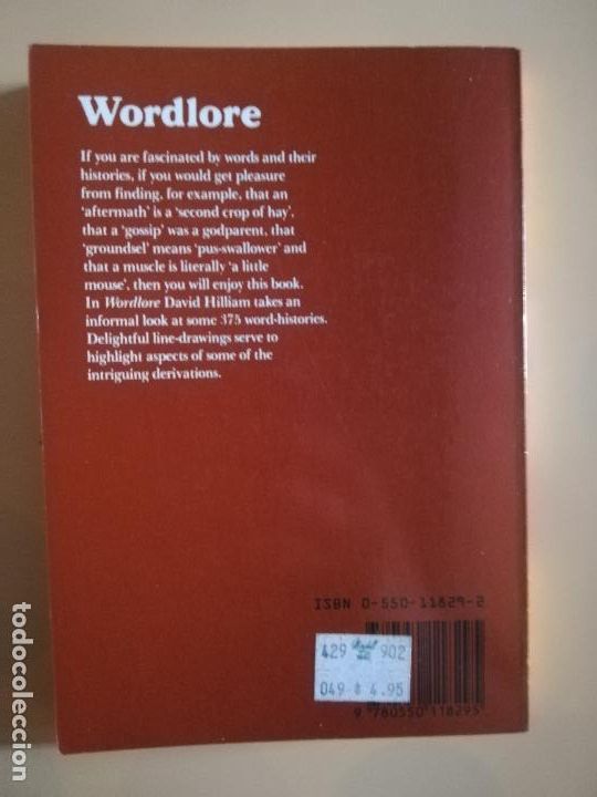 Libros de segunda mano: WORDLORE. DAVID HILLIAM. CHAMBERS. 1984. - Foto 3