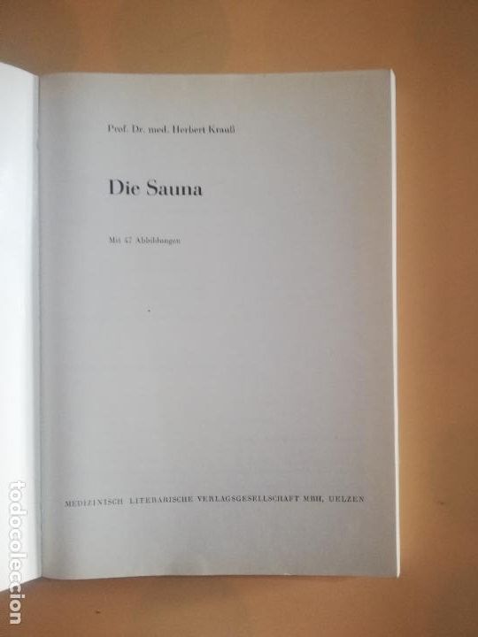 Libros de segunda mano: DIE SWAUNA. HERBERT KRAUSS. 1973. - Foto 2