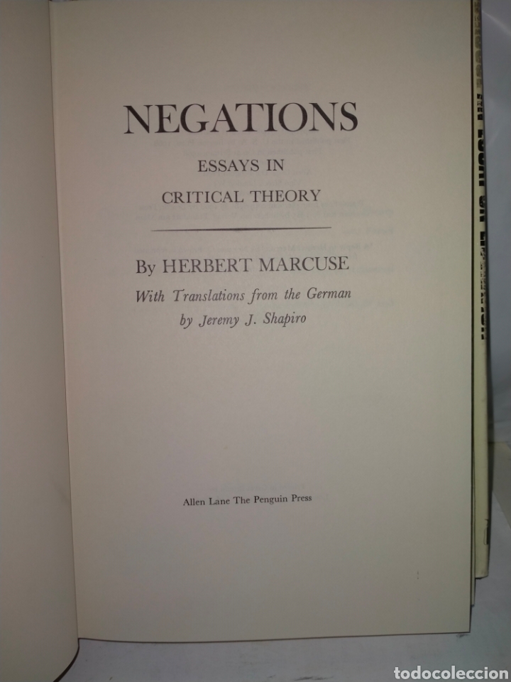 Libros de segunda mano: Herbert Marcuse.NEGATIONS.The Penguin Press - Foto 2