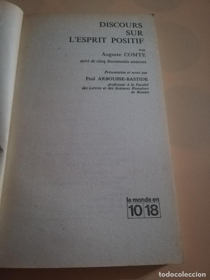Libros de segunda mano: DISCOURS SUR LESPRIT POSITIF. AUGUSTE COMTE. 1963. - Foto 2