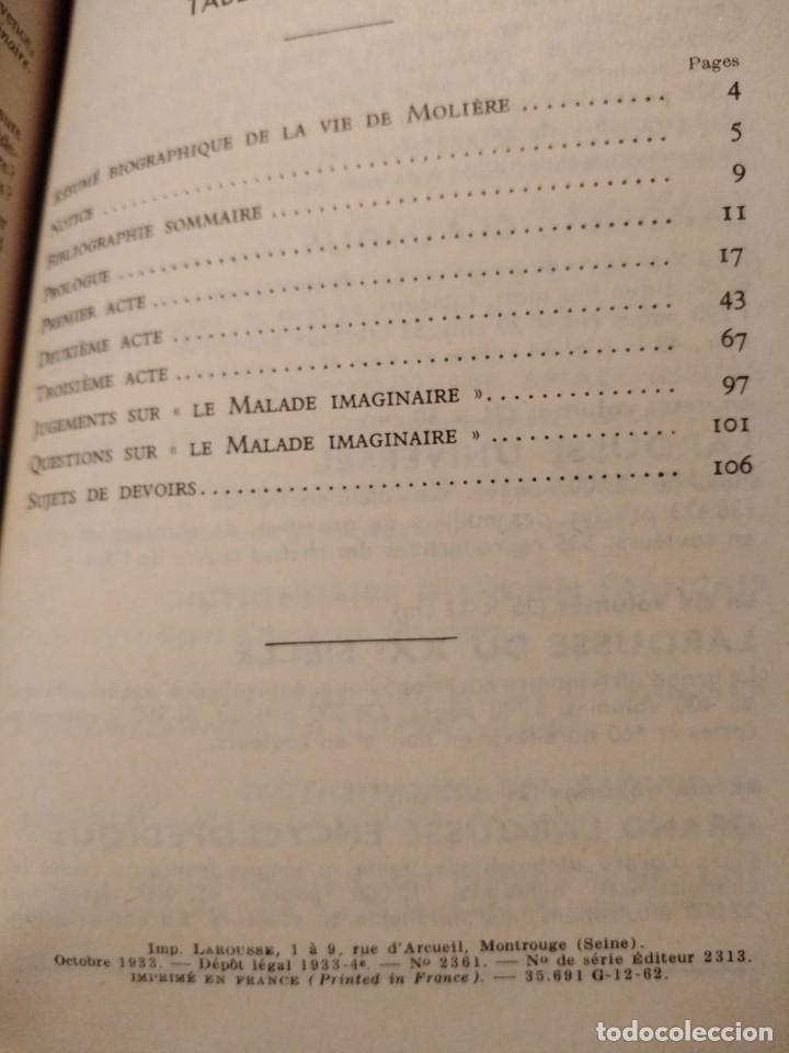 Libros de segunda mano: LE MALADE IMAGINAIRE Moliere) 1933 - Foto 2
