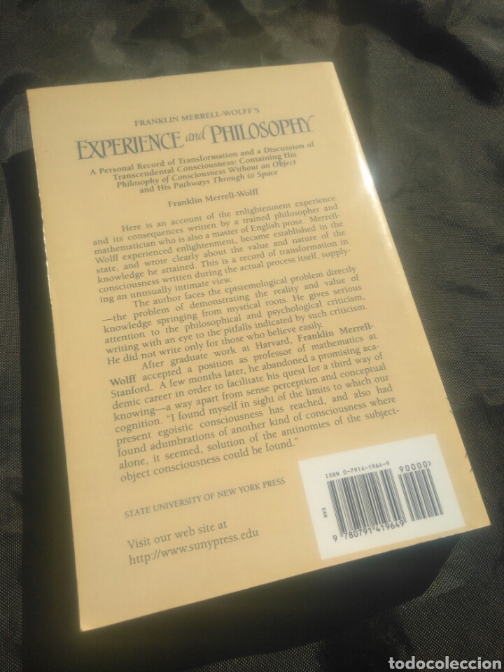Libros de segunda mano: Franklin Merrell-Wolffs. Experience and philosophy. - Foto 2