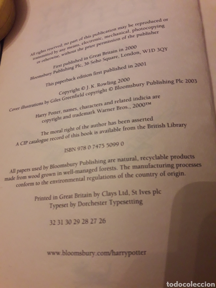 Libros de segunda mano: Libro de Harry Potter en ingles - Foto 2