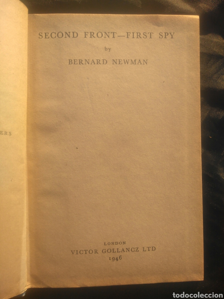 Libros de segunda mano: Second front-first spy by Benard Newman. - Foto 1