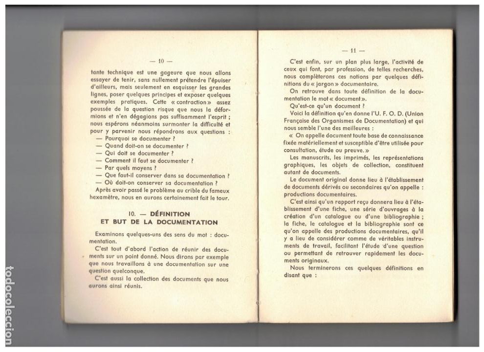 Libros de segunda mano: COMMENT, CONCEVOIR REALISER ET UTILISEER UNE DOCUMENTATION, 1955, FRANCES - Foto 3