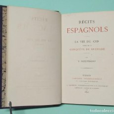 Libros de segunda mano: ANTIGUO LIBRO RÉCITS ESPAGNOLS LA VIE DU CID SUIVIE DE LA CONQUÉTE DE GRENADE POR V. JACQUEMONT 1870