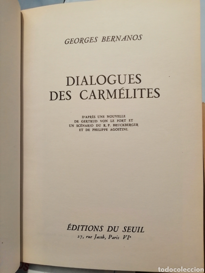Libros de segunda mano: DIALOGUES DES CARMELITES - Foto 3