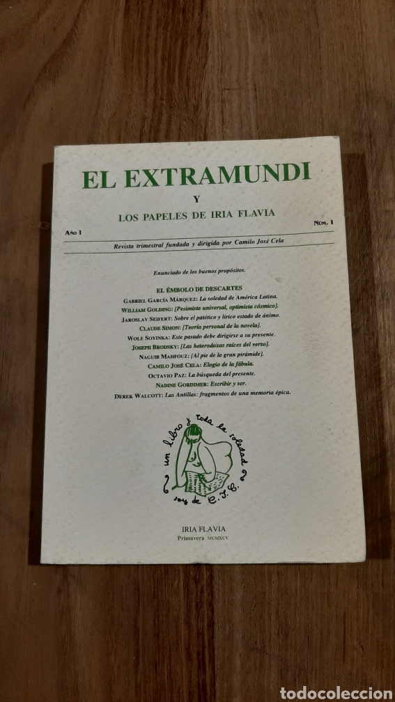 Libros de segunda mano: EL EXTAMUNDI Y LOS PAPELES DE IRIA FLAVIA PORTADA DIBUJO PICASSO N&Uacute;MERO 1 A&Ntilde;O 1
