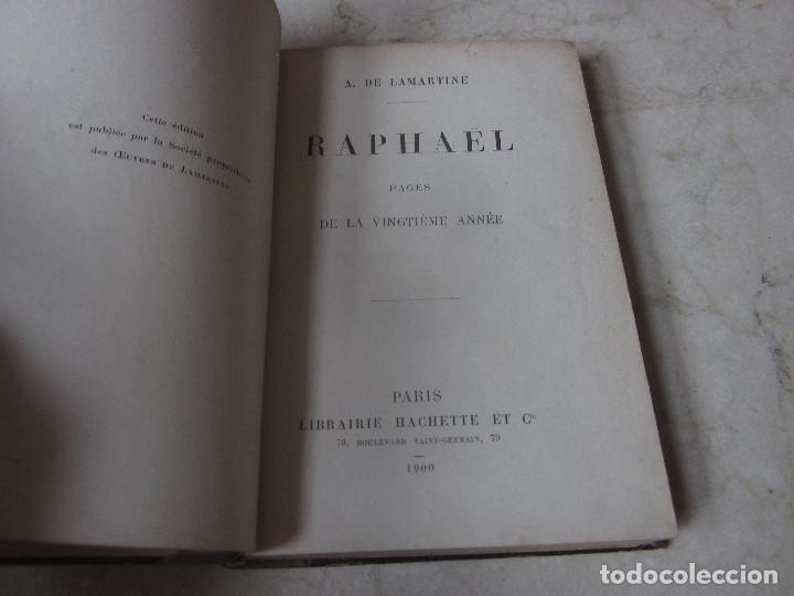 Libros de segunda mano: A. DE LAMARTINE - RAPHAEL - LIBRAIRE HACHETTE 1900 - Foto 3
