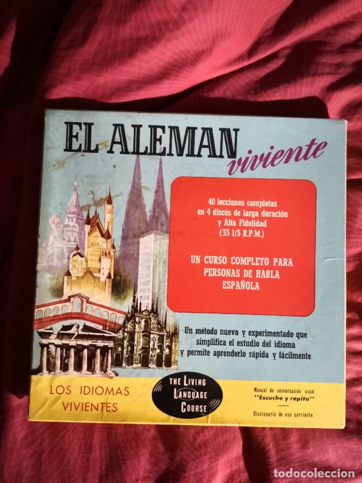 Libros de segunda mano: EL ALEM&Aacute;N VIVIENTE Curso con discos vinilo - Foto 1