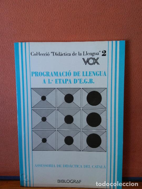 Libros de segunda mano: PROGRAMACI&Oacute; DE LLENGUA A 1.&ordf; ETAPA DE.G.B. BIBLIOGRAF. - Foto 1
