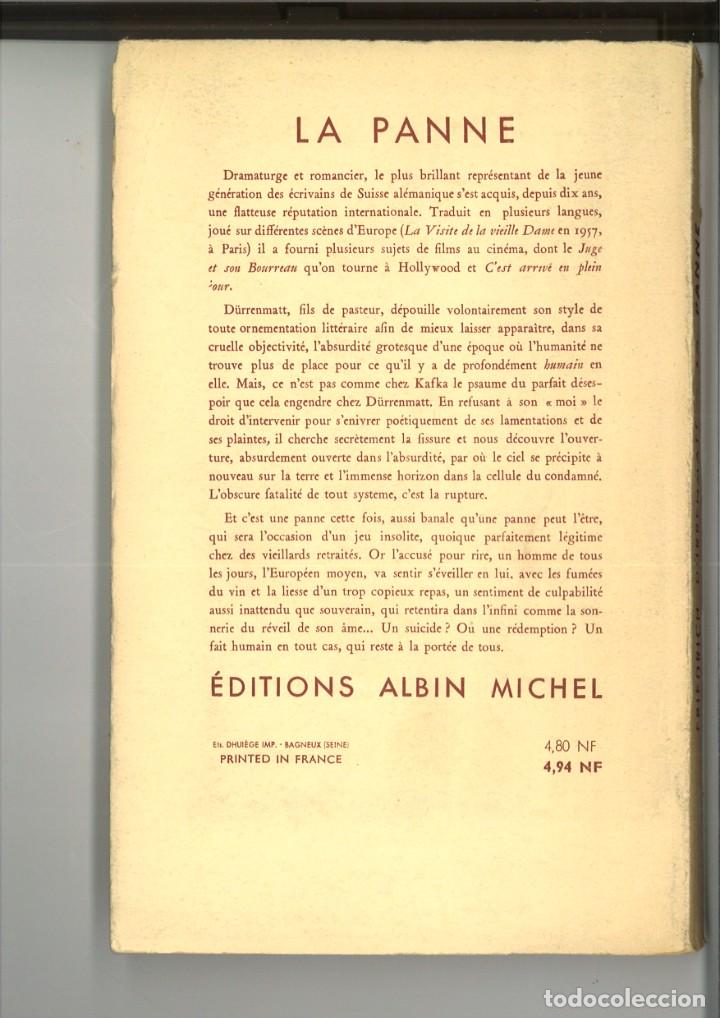 Libros de segunda mano: LA PANNE. Friedrich D&uuml;rrenmatt - Foto 2