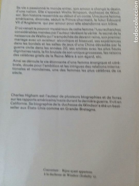 Libros de segunda mano: La scandaleuse duchesse de Windsor - Foto 5