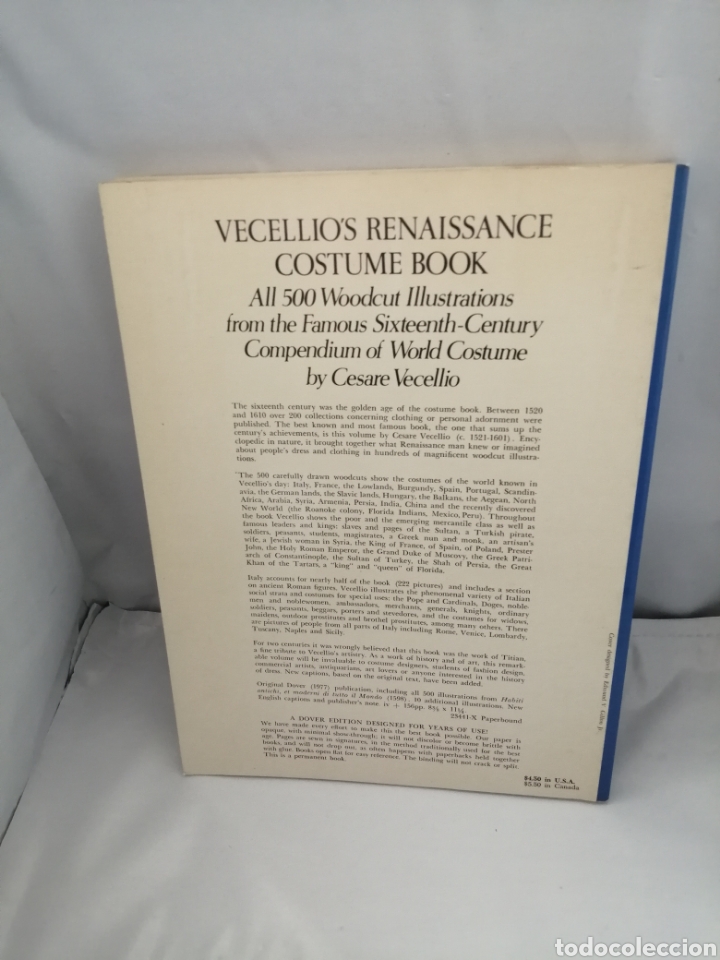 Libros de segunda mano: VECELLIOS RENAISSANCE COSTUME BOOK - Foto 2