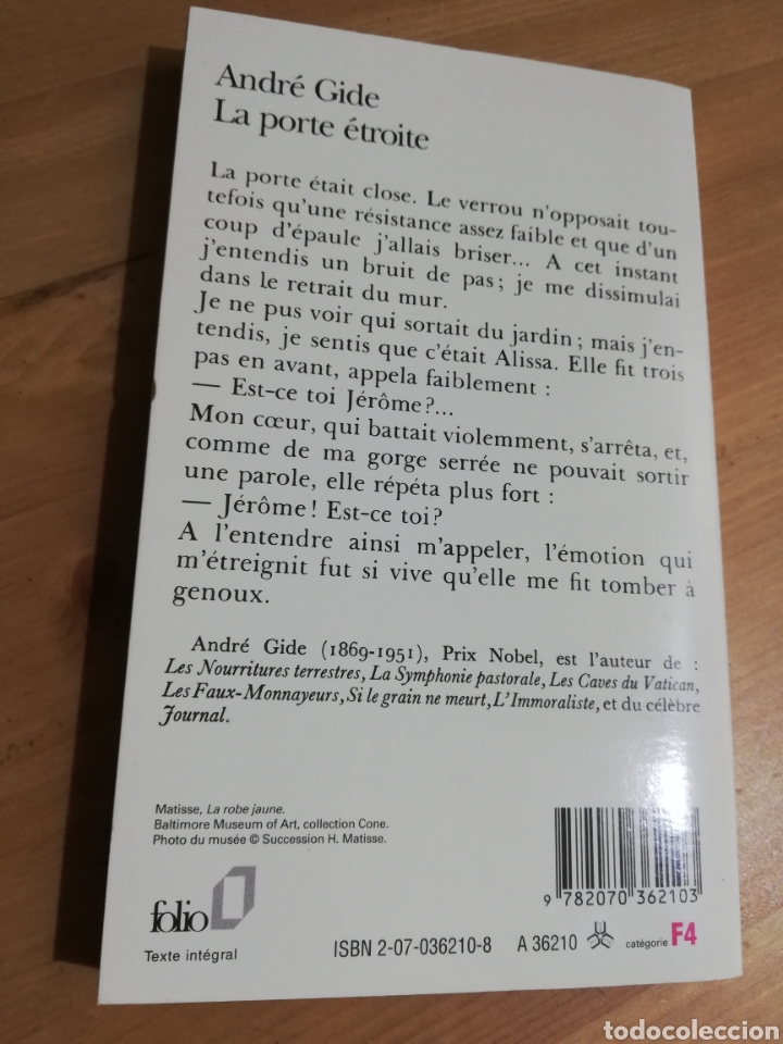 Libros de segunda mano: LA PORTE &Eacute;TROITE (ANDR&Eacute; GIDE) - Foto 3