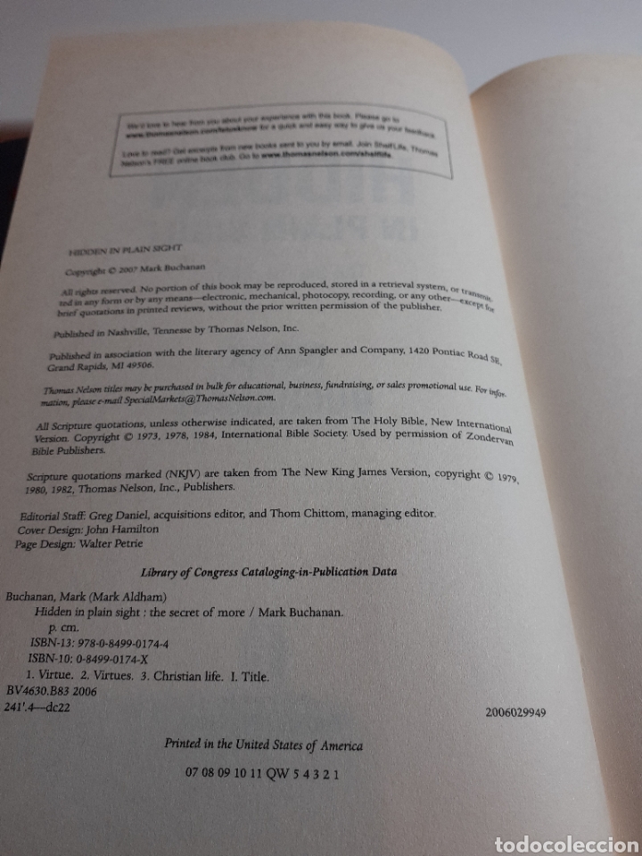 Libros de segunda mano: Hidden in plain sight, Mark Buchanan - Foto 4