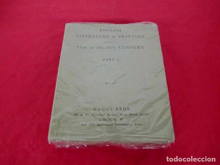 Gebrauchte B&uuml;cher: ENGLISH LITERATURE & PRINTING 15 th to the 18 th CENTURY N&ordm; 477 + 462 - MAGSS BROS LONDON 1925 1926