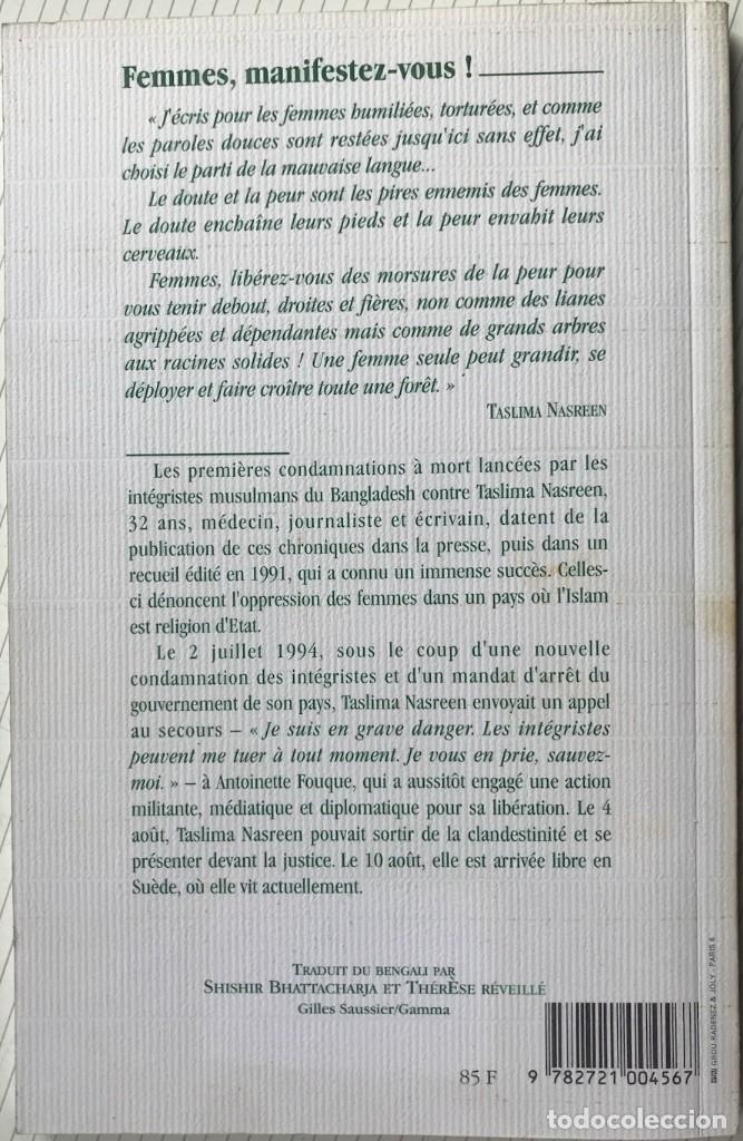 Libros de segunda mano: FEMMES MANIFESTEZ-VOUS! TASLIMA NASREEN - Foto 2