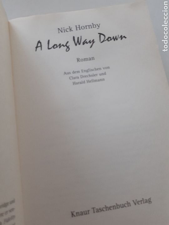 Libros de segunda mano: A long way down, Nick Hornby, 2006, alem&aacute;n - Foto 2