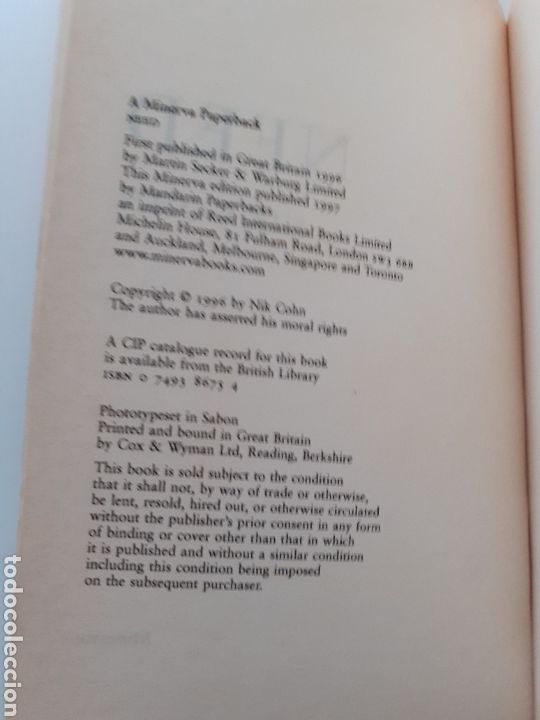 Libros de segunda mano: Need, Nik Cohn, ingl&eacute;s 1996 - Foto 2