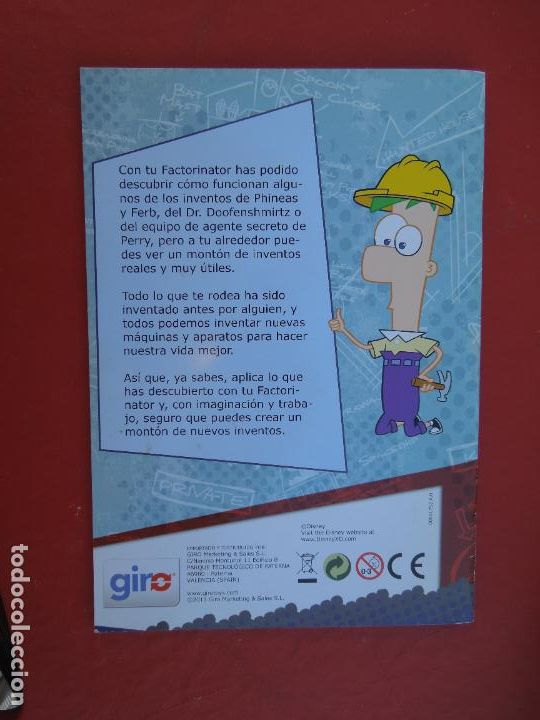 Libros de segunda mano: PHINEAS AND FERB - LIBRO DE INVENTOS - FACTORINATOR - DISNEY 2011. - Foto 2