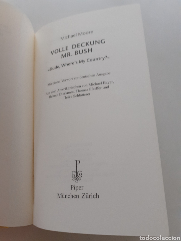 Libros de segunda mano: Michael Moore, Volle Deckung Mr Bush, 2003 alem&aacute;n - Foto 3
