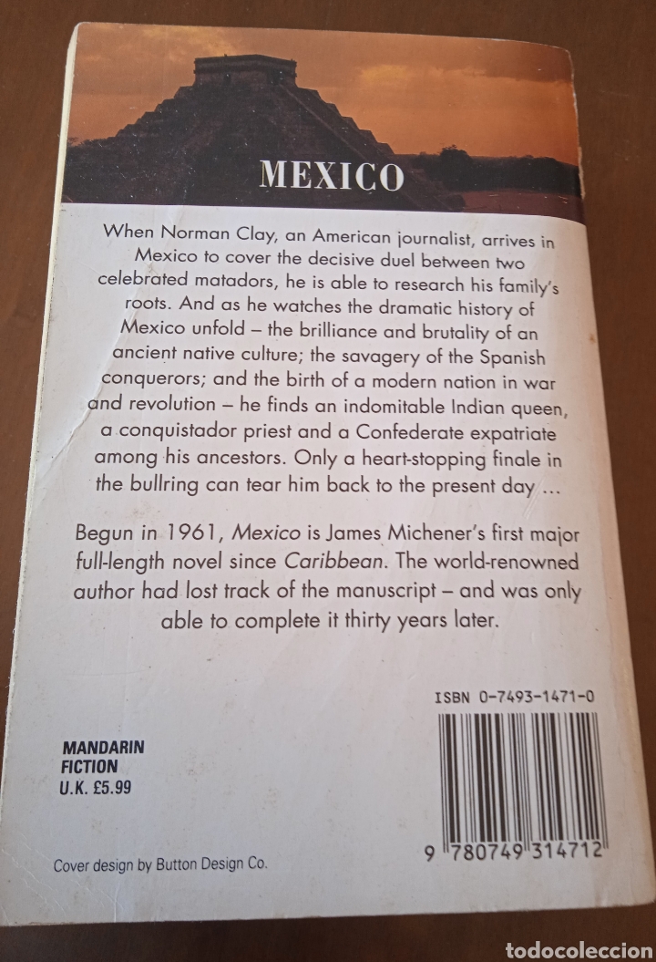 Libros de segunda mano: Libro MEXICO. James A. Michener. EN INGL&Eacute;S. - Foto 2