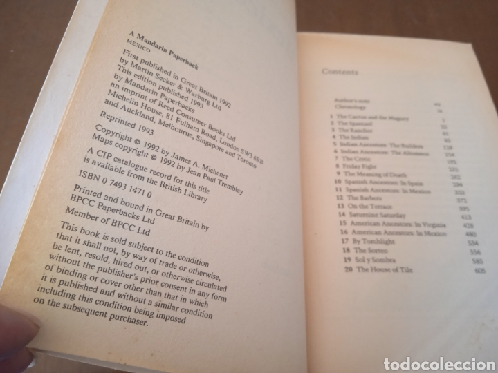 Libros de segunda mano: Libro MEXICO. James A. Michener. EN INGL&Eacute;S. - Foto 5