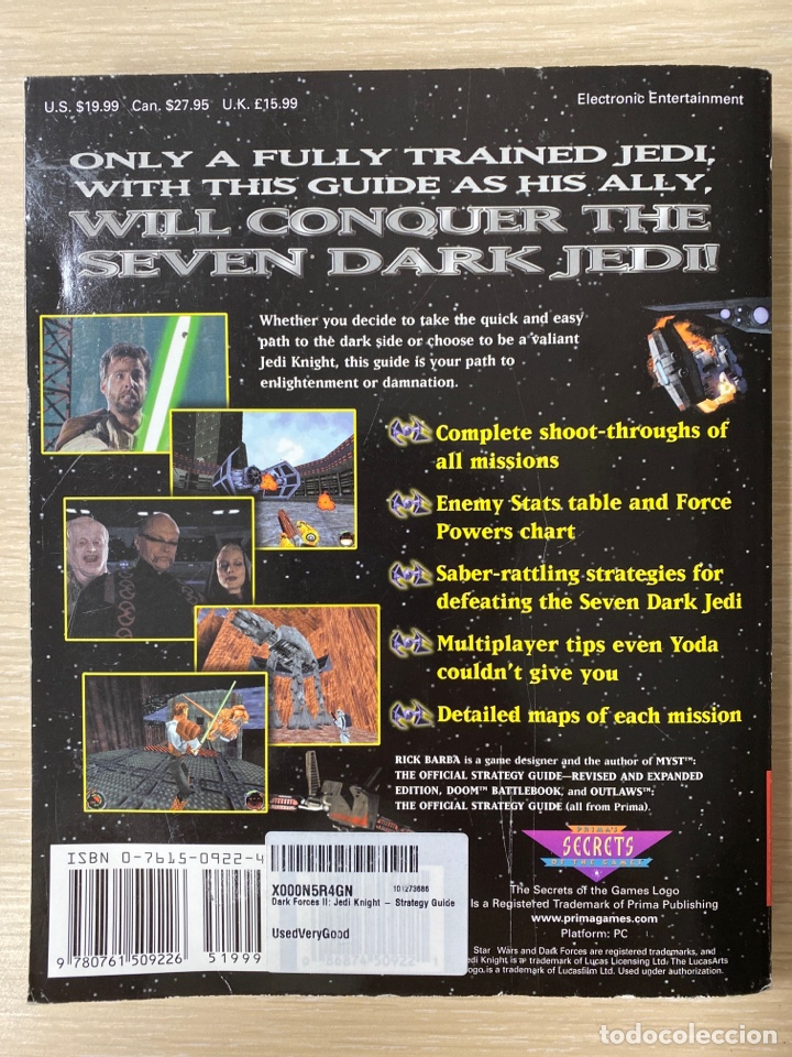 Libros de segunda mano: GUIDE STAR WARS - JEDI KNIGHT DARK FORCES II - Foto 2
