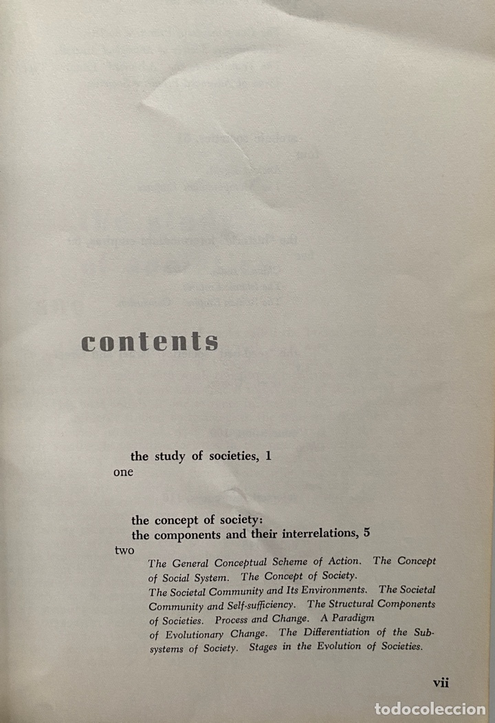 Libros de segunda mano: Societies: Evolutionary and Comparative Perspectives - PARSONS, Talcott - Foto 4