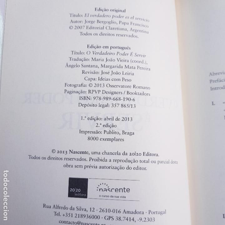 Libros de segunda mano: LIBRO-JORGE BERGOGLIO.PAP&Aacute; FRANCISCO-O VERDADEIRO PODER E SERVIR-PORTUGU&Eacute;S-IMPOLUTO - Foto 8